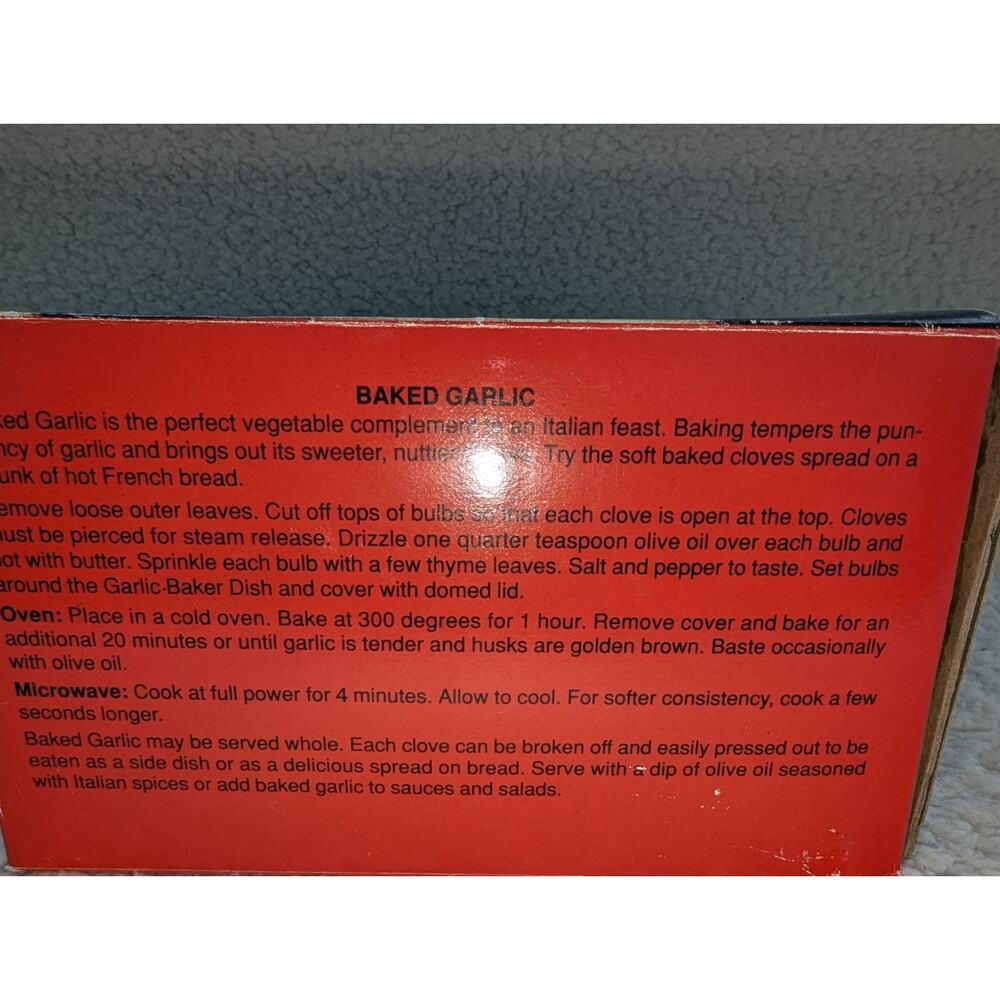 1993 Boston Warehouse Terra Cotta Original Garlic Baker 4 Bulb Capacity - Picture 6 of 9